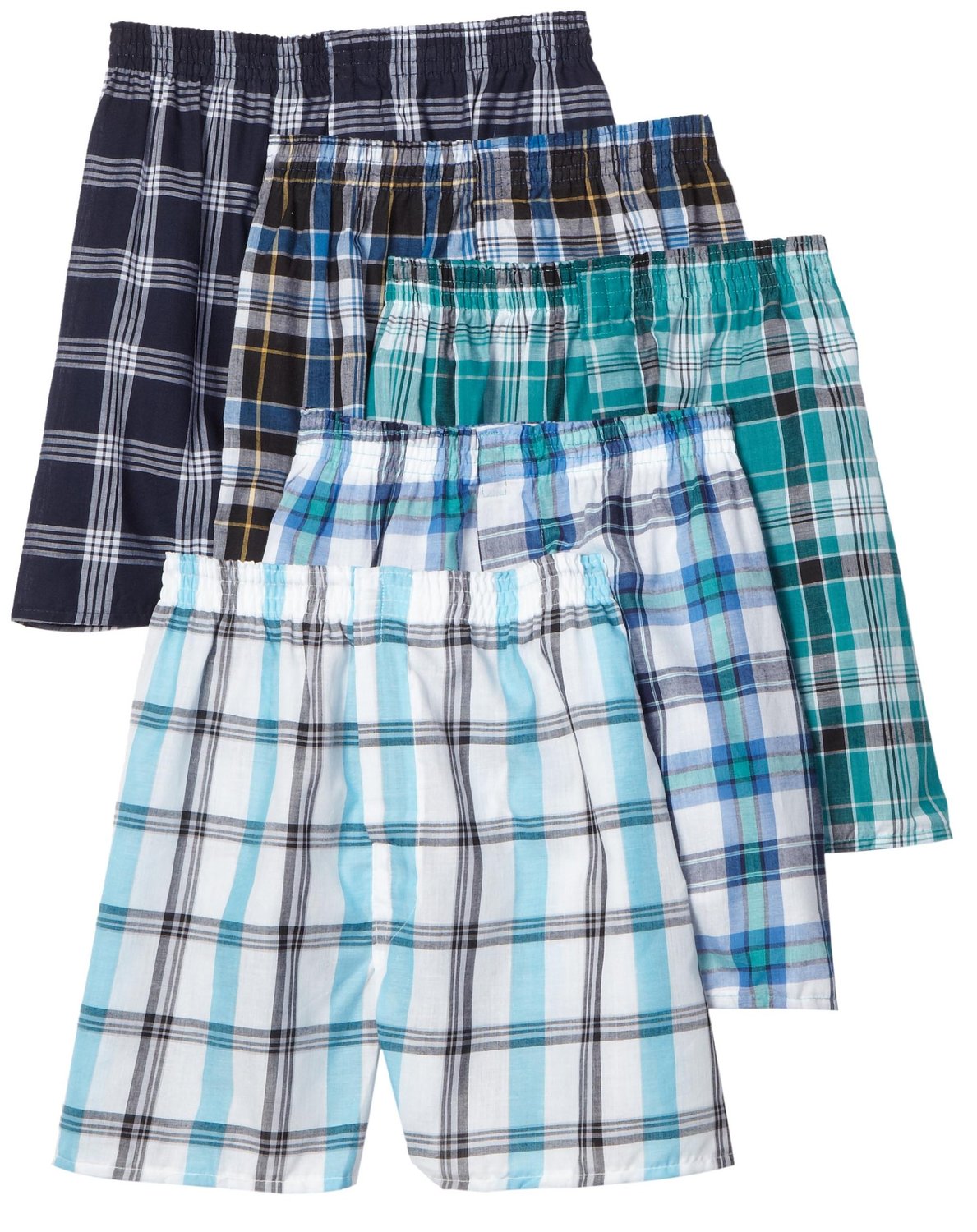 FTL-5PHTH - Fruit of the Loom Men`s 5pk Fashion Plaid Boxers