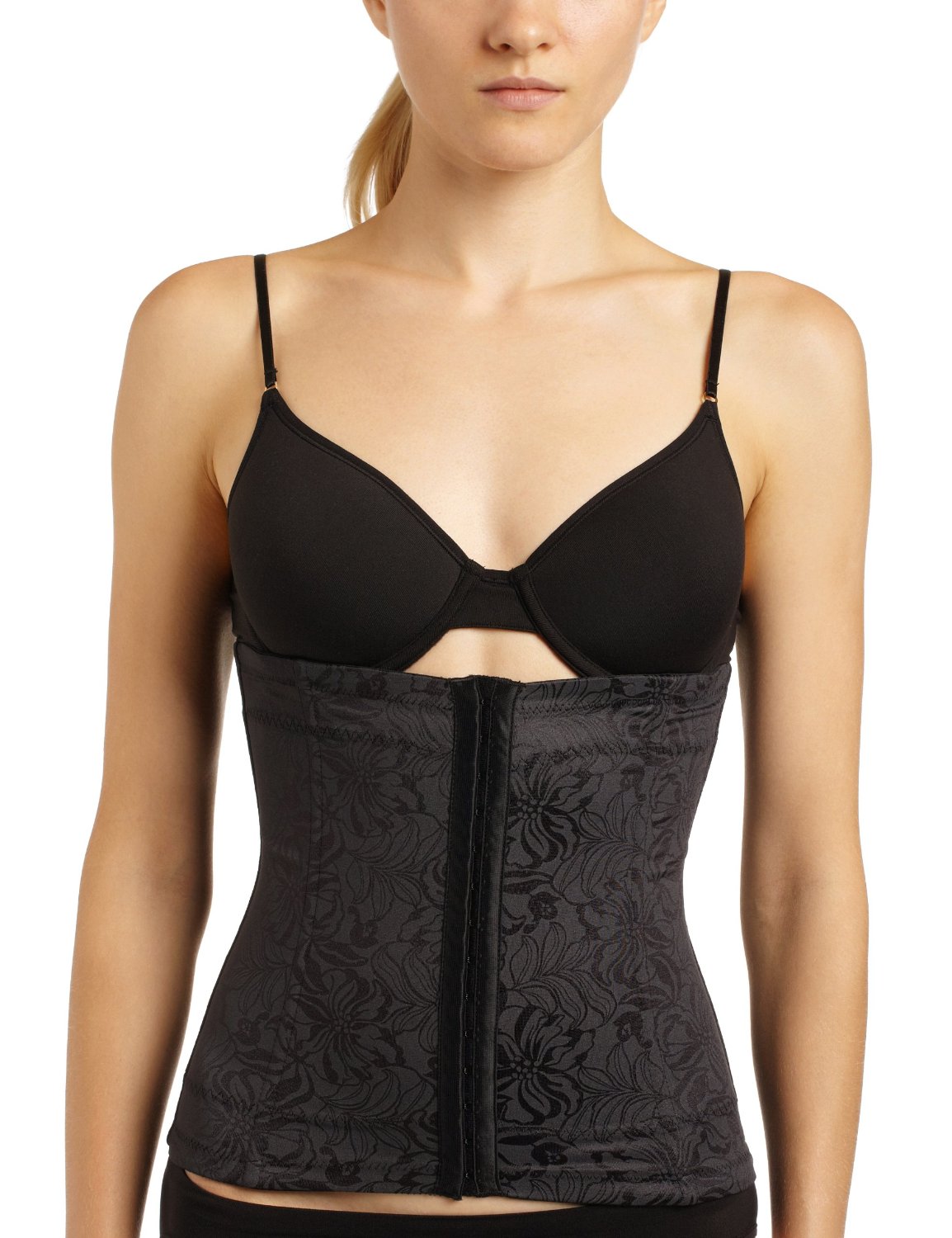 Flexees Womens Easy-Up Pull-On Waist Nipper - Best-Seller, S, Black 