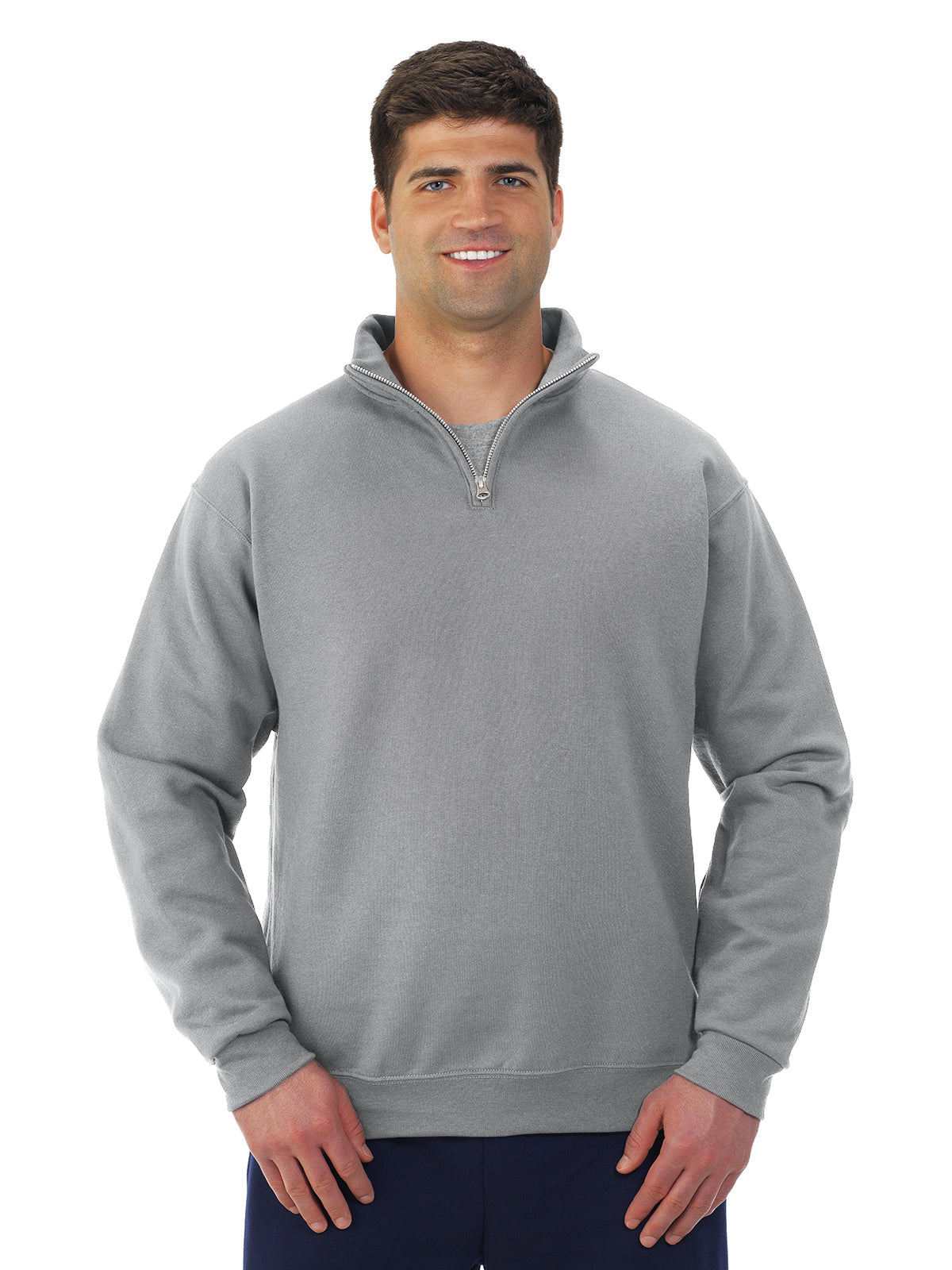 JZ995MR - Jerzees Mens NuBlend Quarter Zip Cadet Collar Sweatshirt