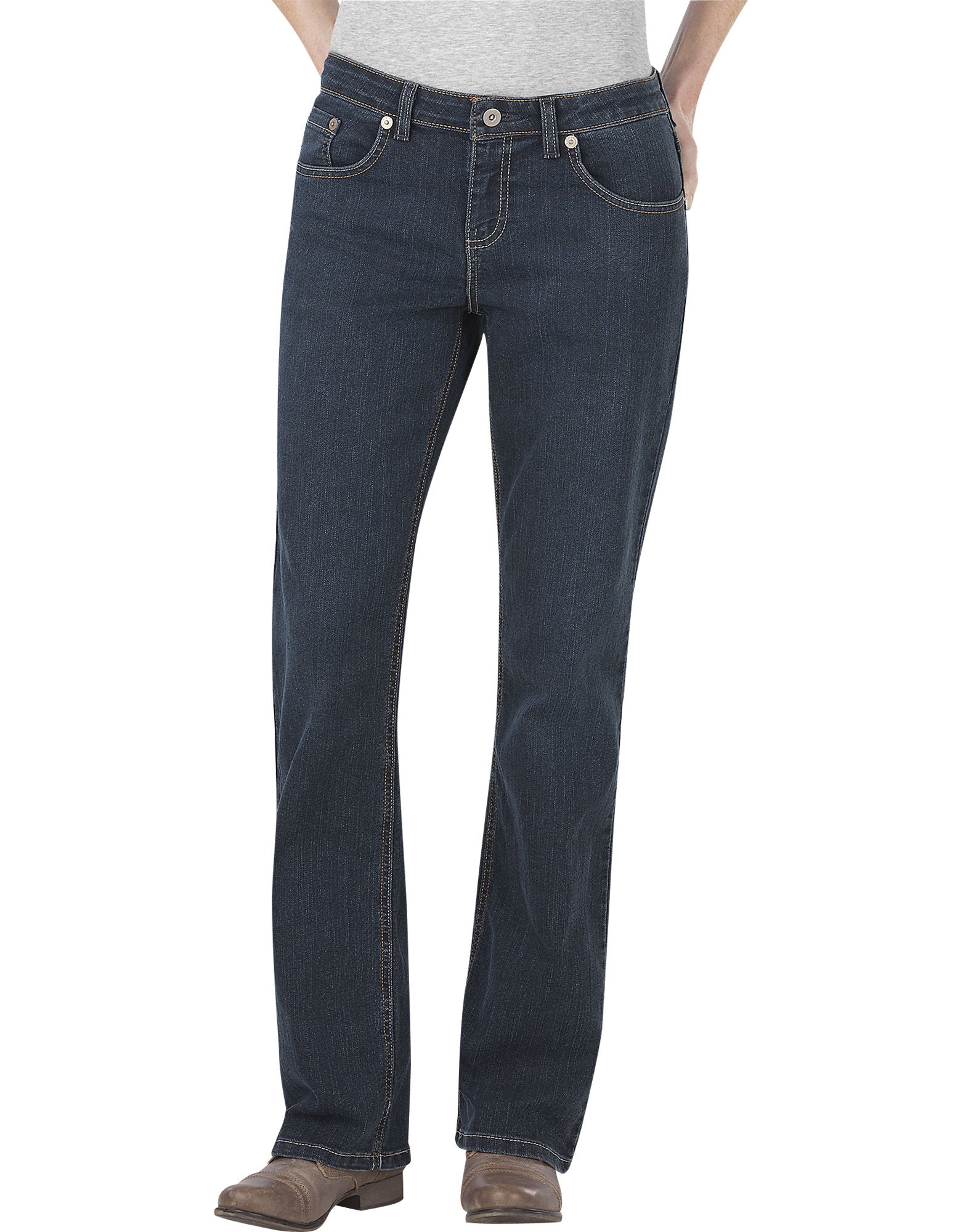 DIC-FD138 - Dickies Womens Relaxed Bootcut Denim Jeans