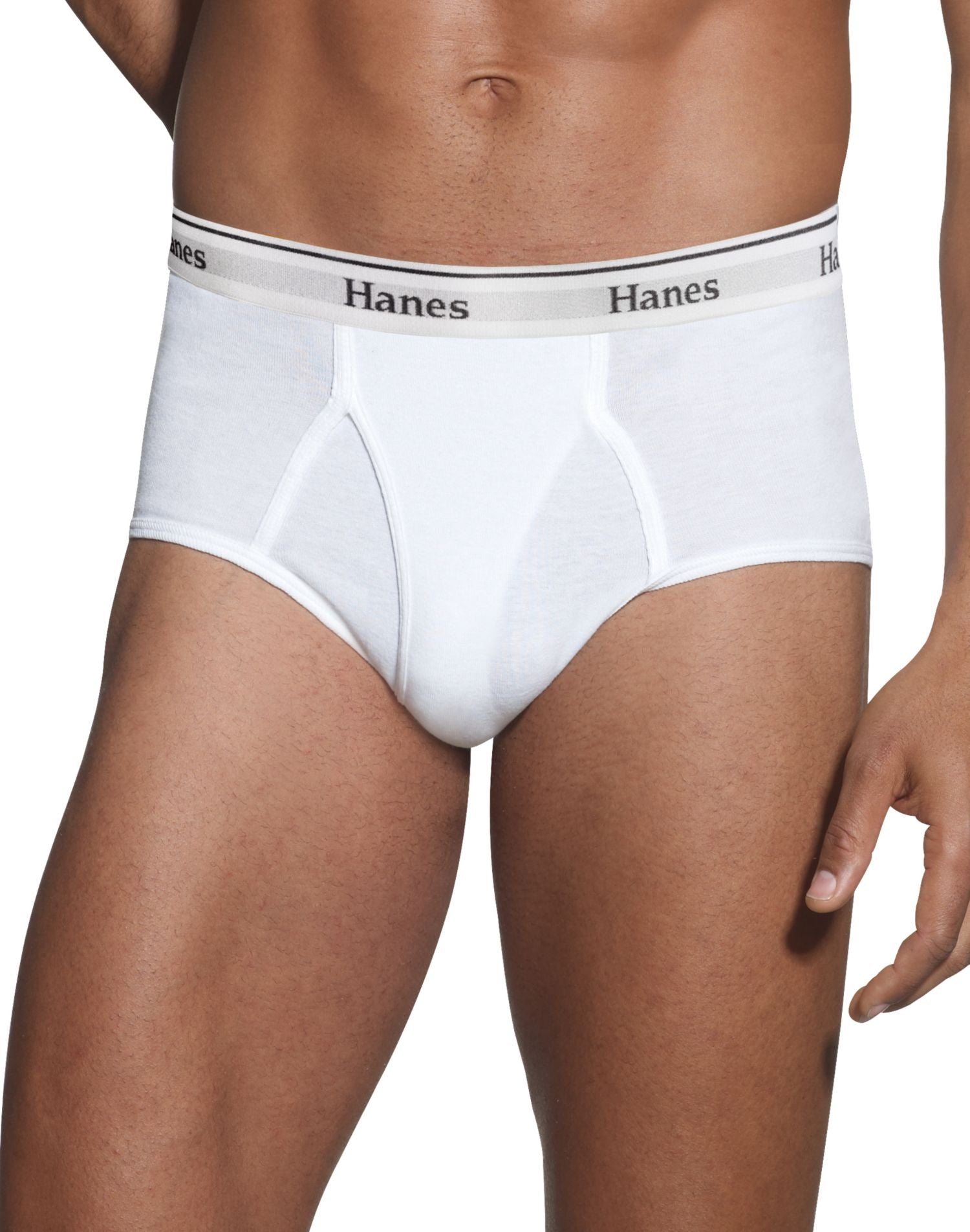 7764w3 Hanes Classics Mens Briefs With Comfort Flex® Waistband White 3 Pack 6491