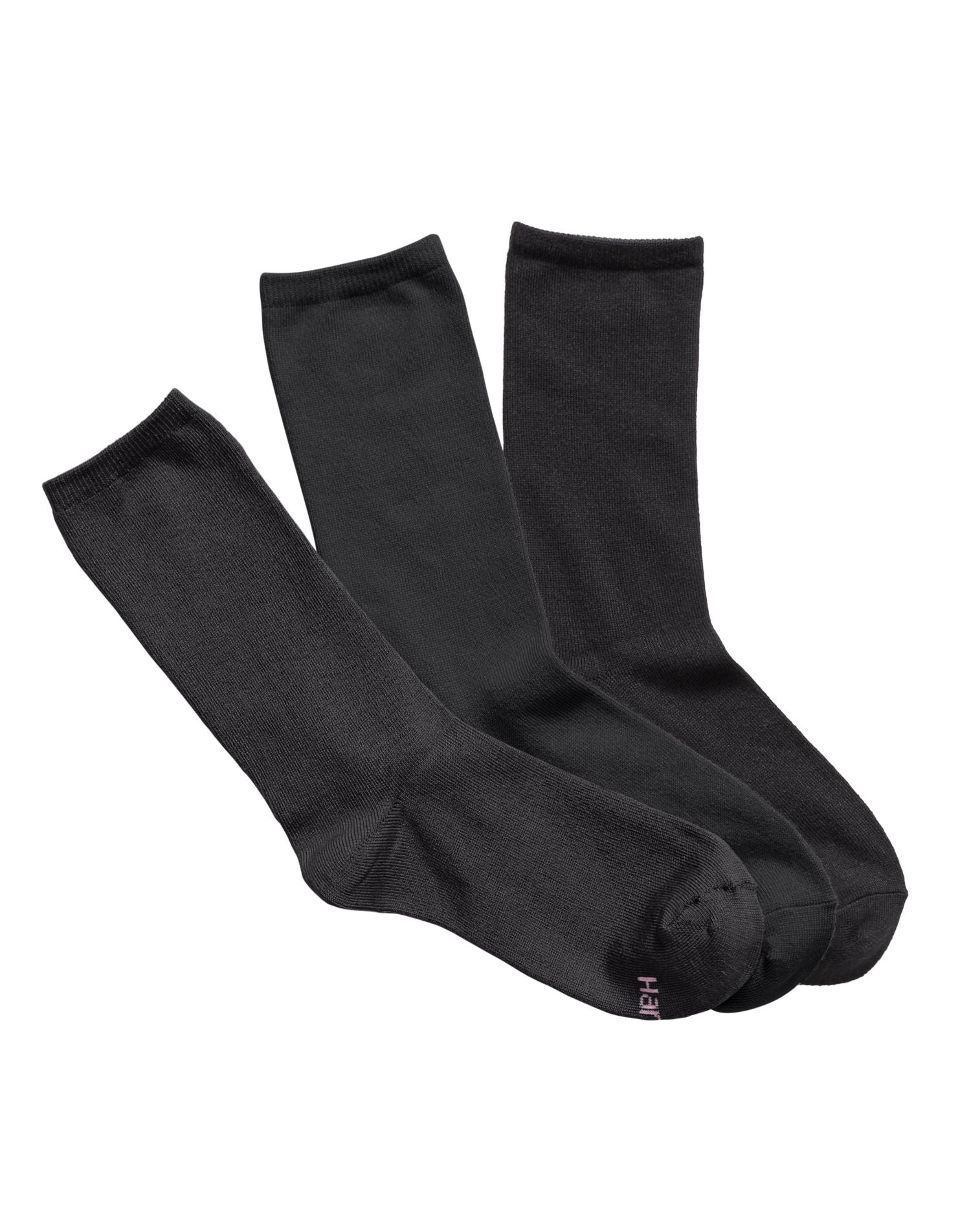 882/3P - Hanes Women`s ComfortSoft Extended Sizes Crew Socks 3-Pack