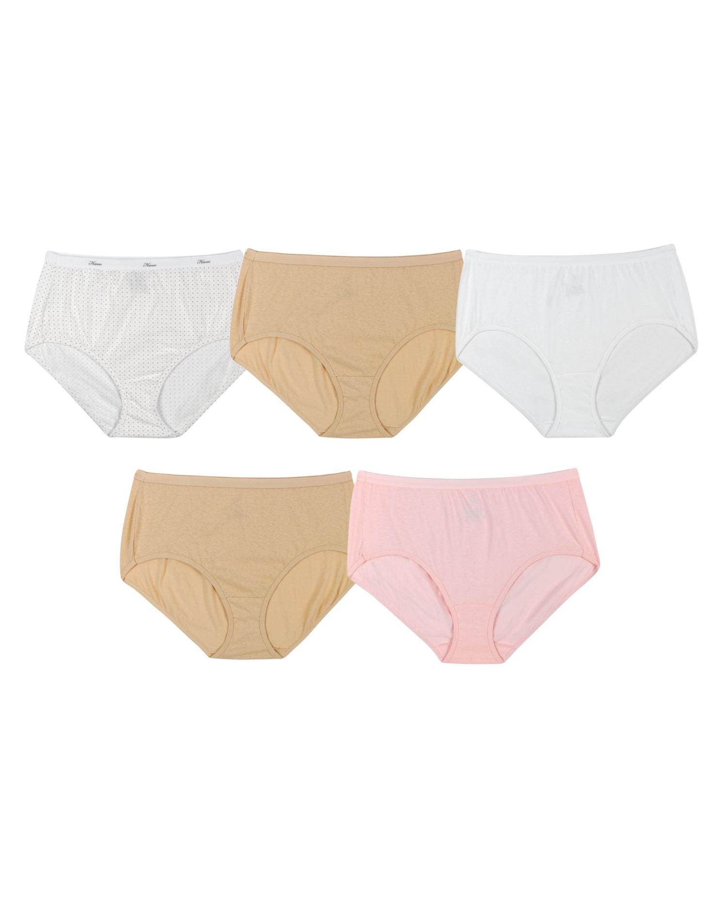 1610BA - Just My Size Womens TAGLESS Cotton Brief Panties 5-Pack