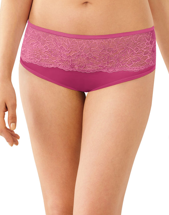 2783 Bali Womens Comfort Indulgence Satin With Lace Modern Hipster 6399
