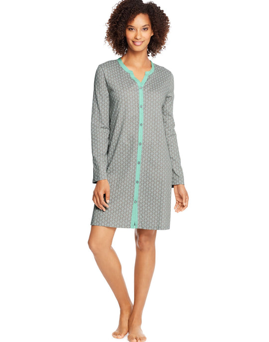 29241 - Hanes Womens Faux Button Front Sleepshirt