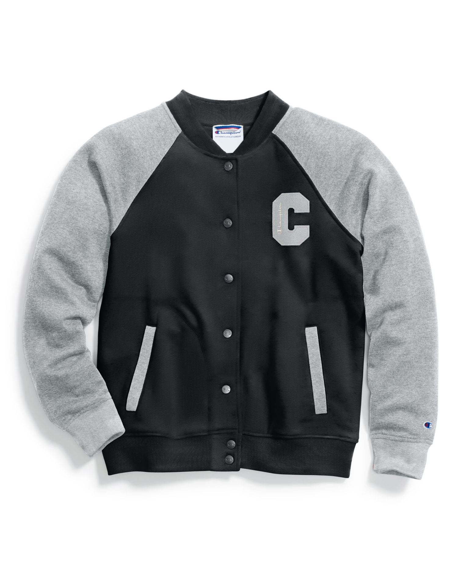 champion fleece bomber jacket