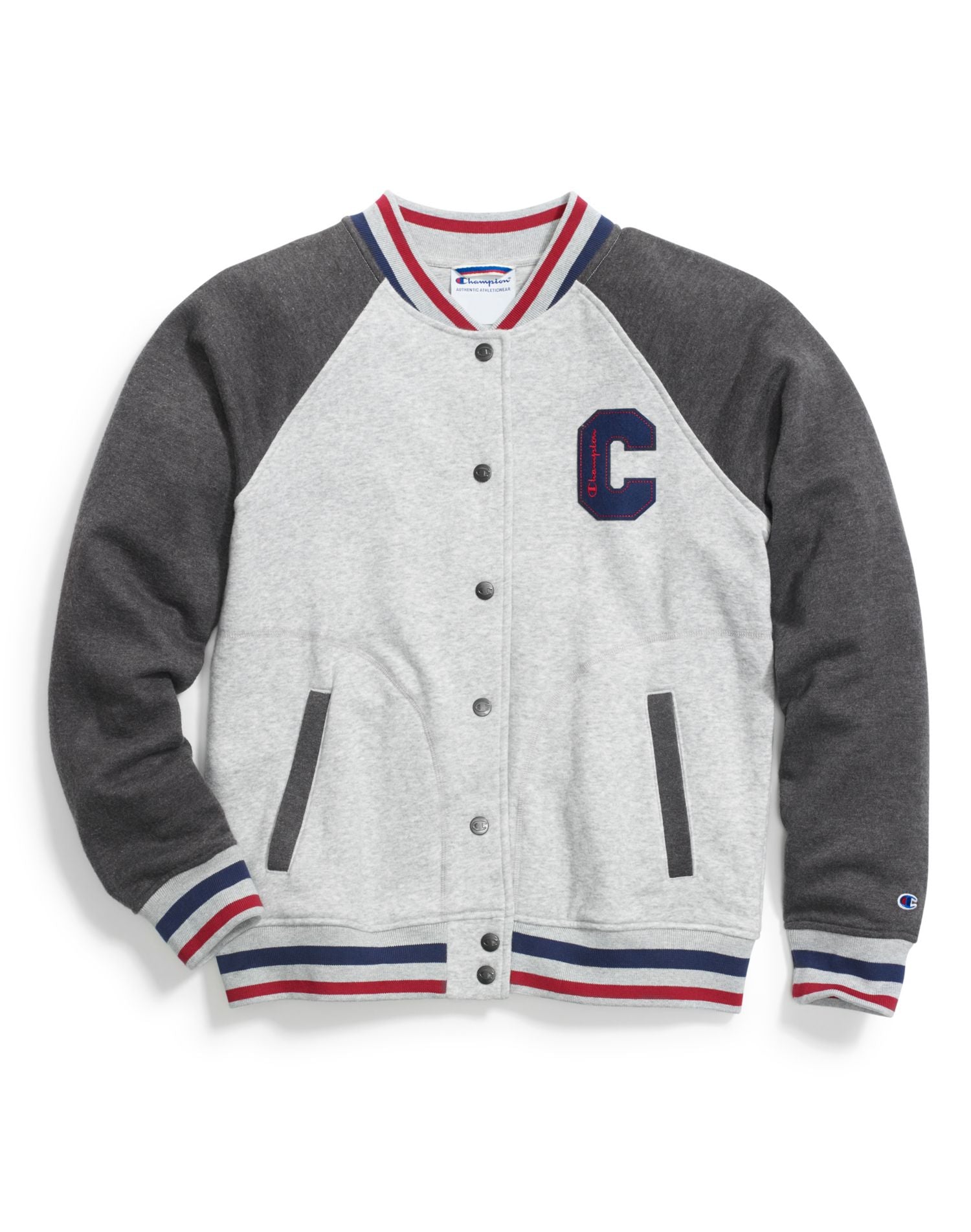 champion fleece bomber jacket