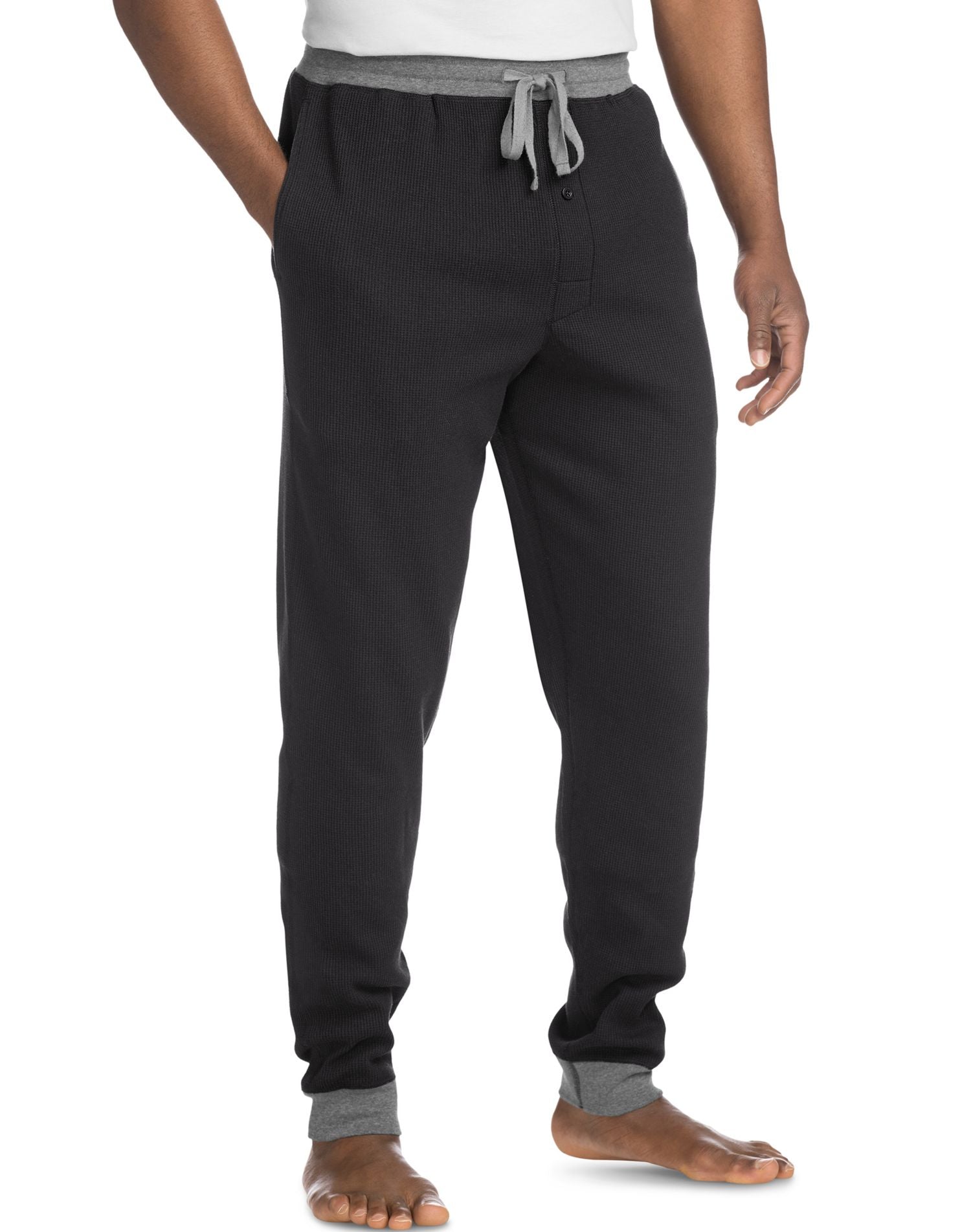 PC1027 - Hanes Mens Thermal Waffle Knit Jogger Pants