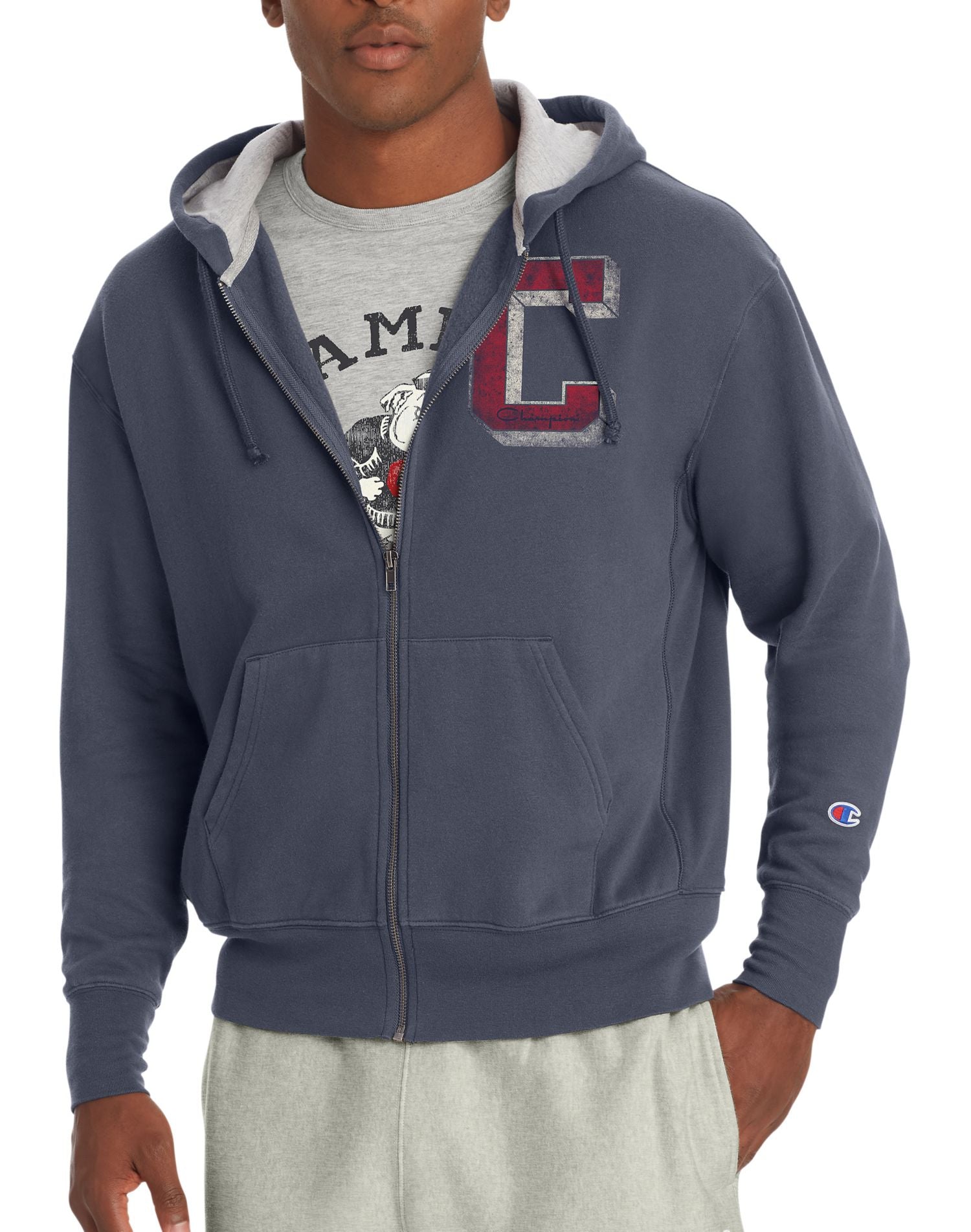 champion men's zip hoodie