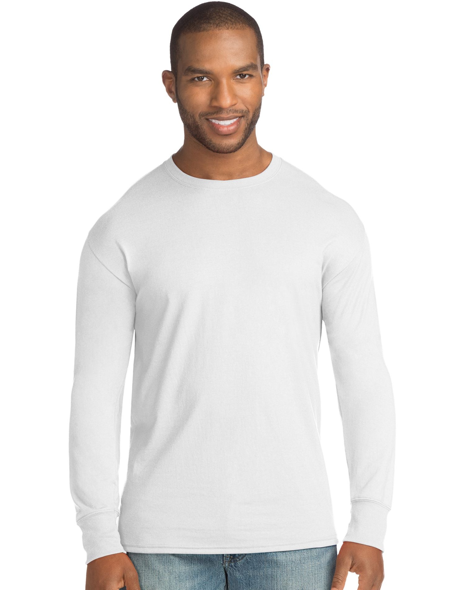 5A30 - Hanes Mens X-Temp w/Fresh IQ Crewneck Long Sleeve Fashion T-Shirt