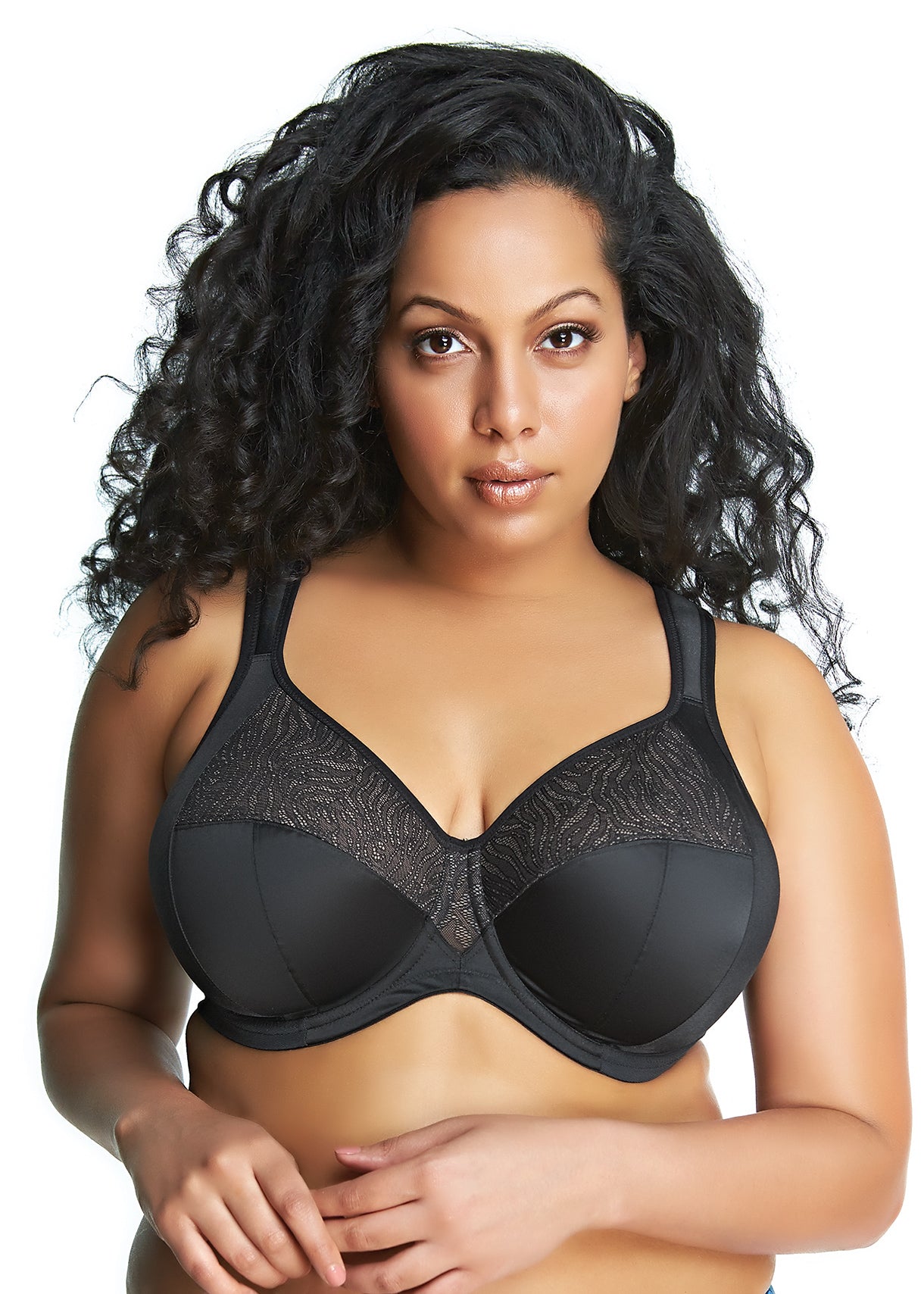 Gd Gd6060 Goddess Women`s Heather Plus Size Underwire Stretch Banded Bra 