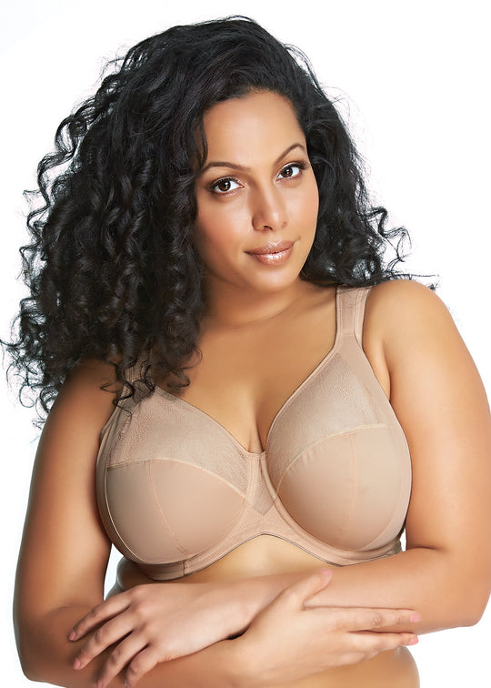 Gd Gd6060 Goddess Women`s Heather Plus Size Underwire Stretch Banded Bra 