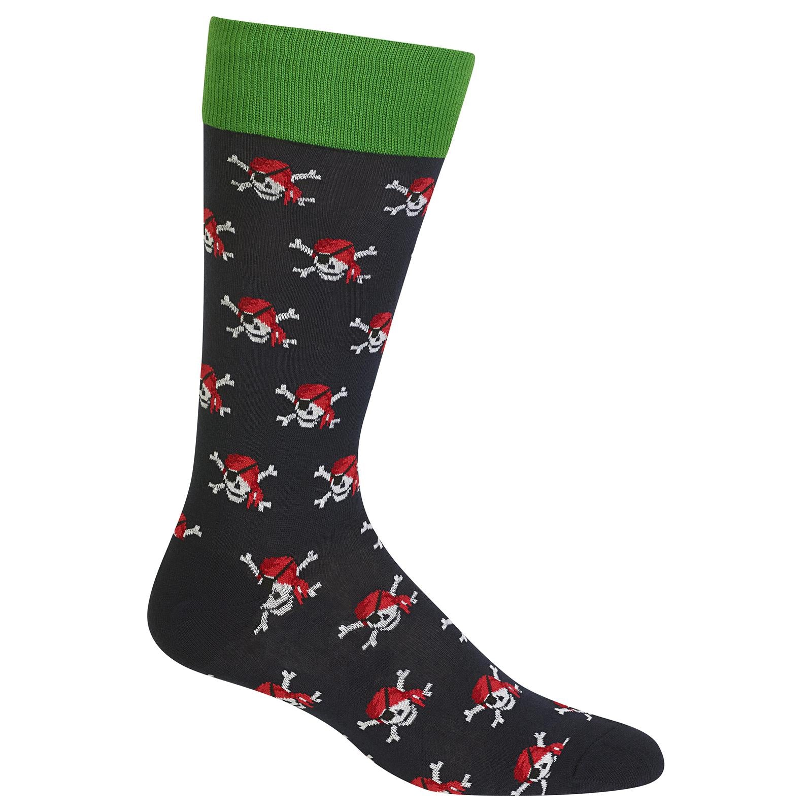 HM100144 - Hot Sox Mens Basics Collection Pirate Skulls Sock