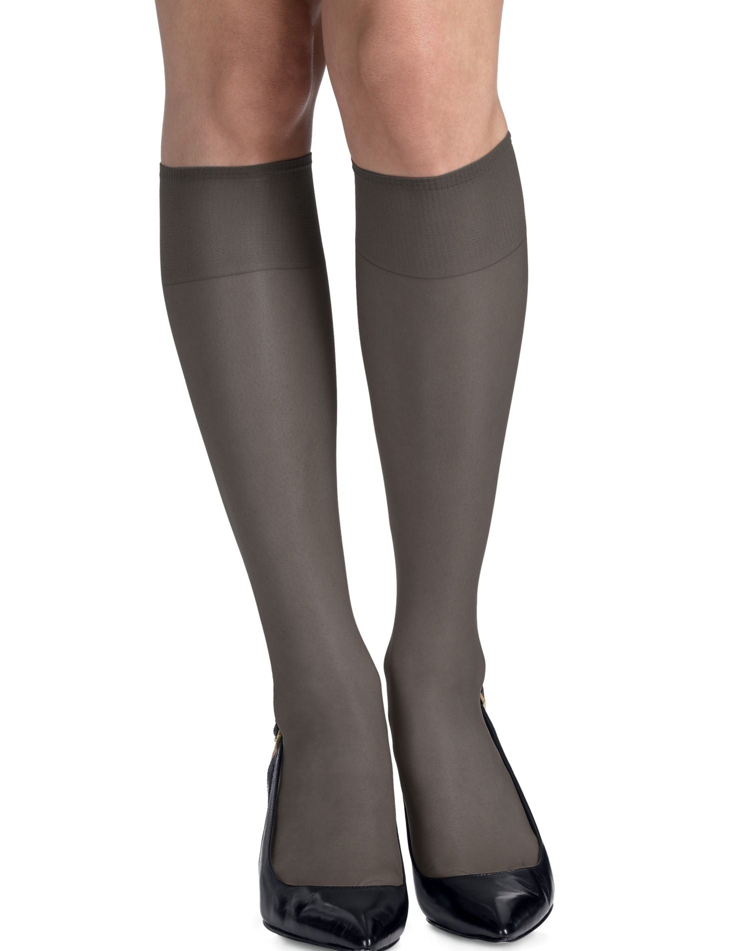 00775 Hanes Silk Reflections Knee Highs, Reinforced Toe 2 Pair Pack