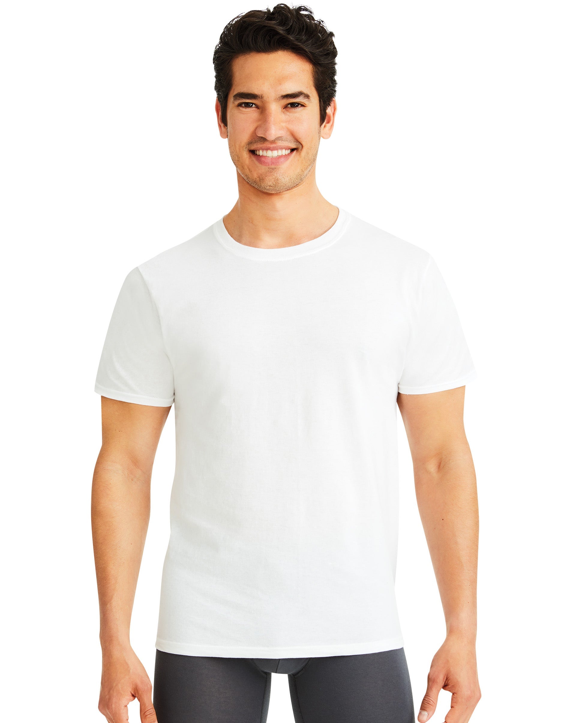 2135Z0 - Hanes Men's ComfortSoft® White Crewneck Undershirt 10-Pack