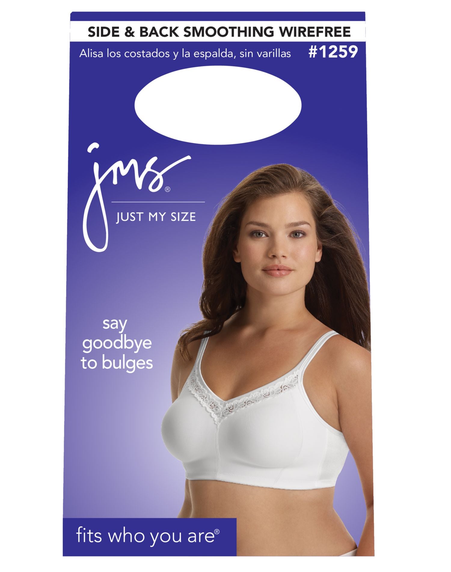 Just My Size Women's Side & Back Smoothing Wire Free Bra MJ1259