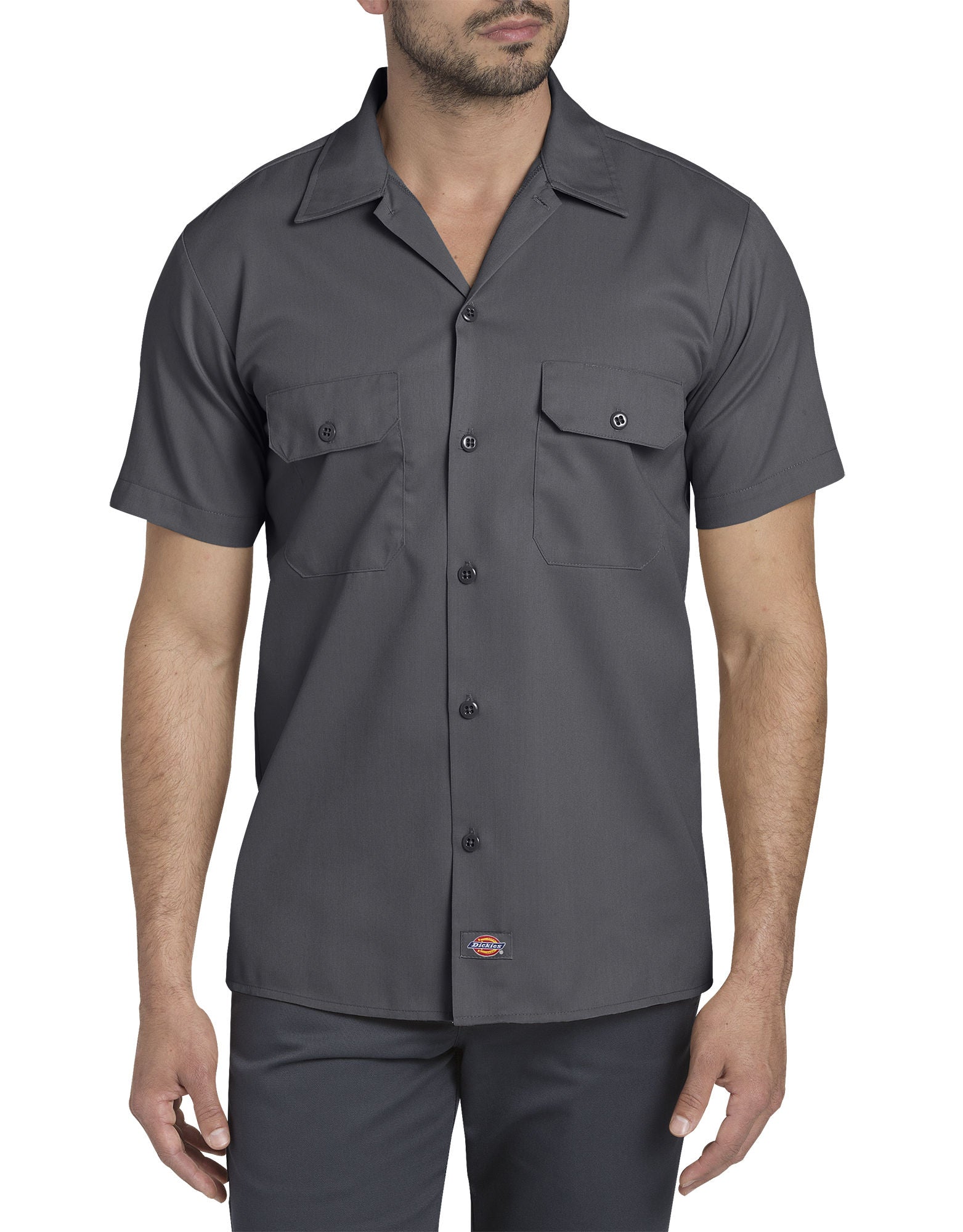 DIC-WS673 - Dickies Mens FLEX Slim Fit Short Sleeve Twill Work Shirt