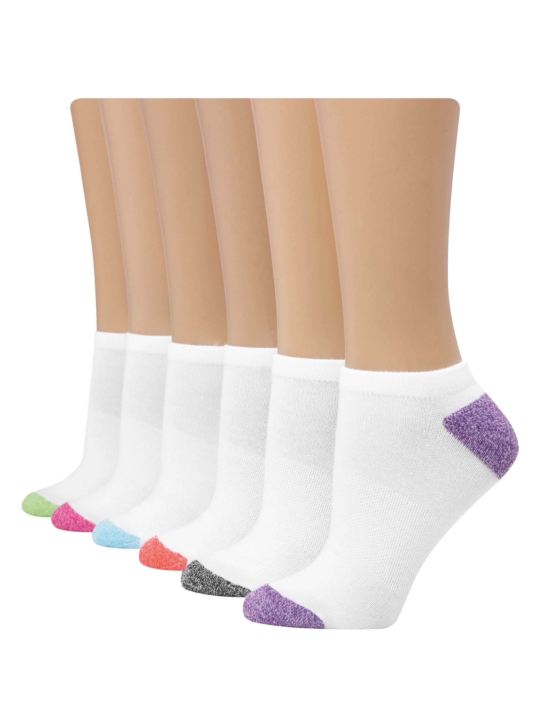4A1L6 - Hanes Womens Cool Comfort Sport 6-Pack No Show Socks