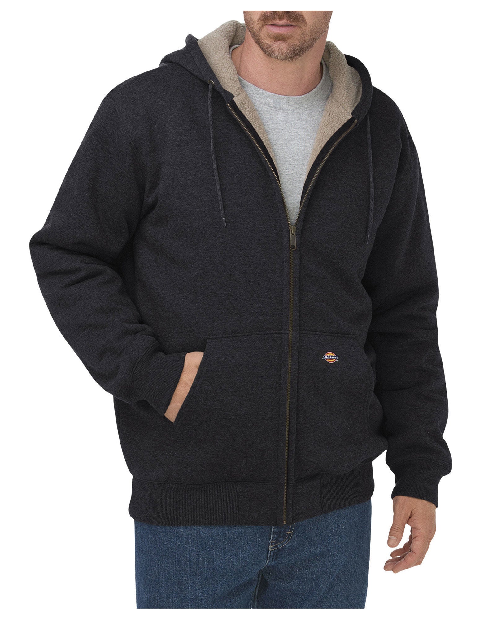 DIC-TW357 - Dickies Mens Sherpa Lined Fleece Hoodie