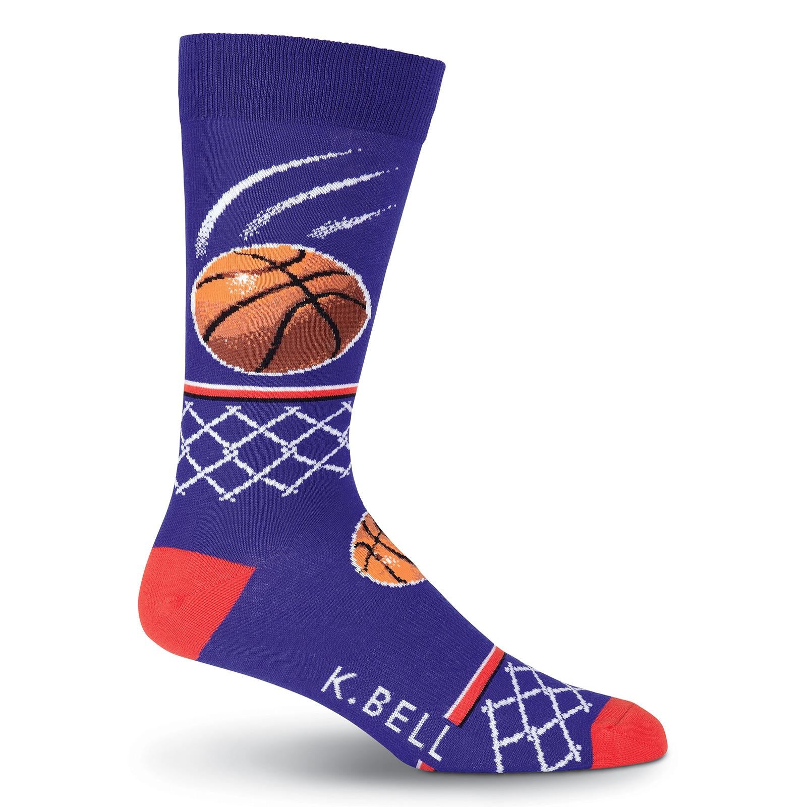KBMS19H150-01 - K. Bell Mens Basketball Crew Socks