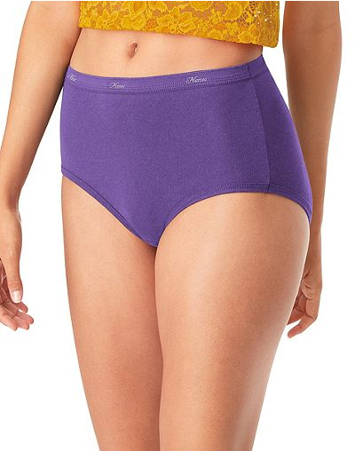 Hanes Women`s 10-Pack Cotton Assorted Briefs, PW40AD, 7, Assorted