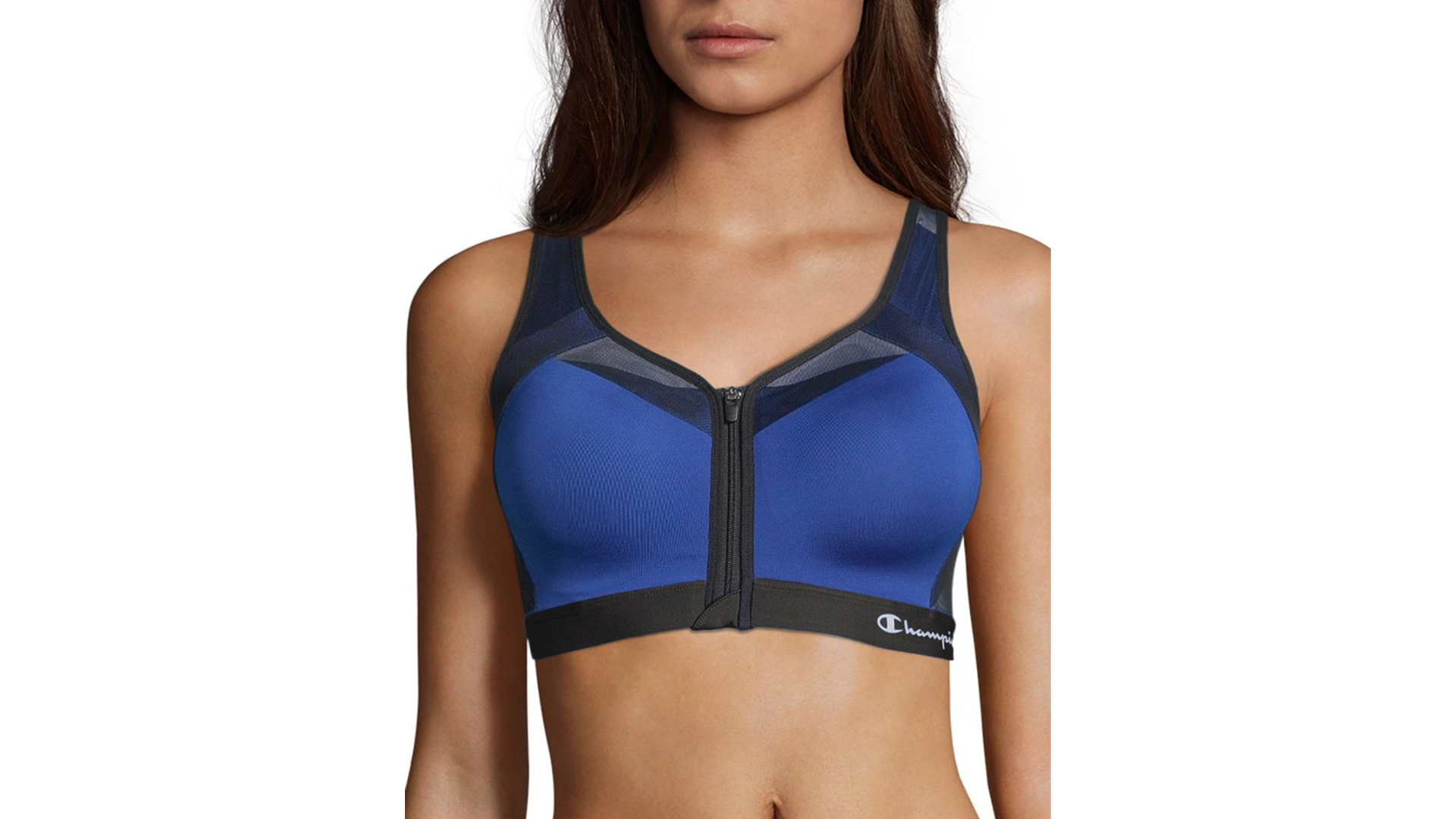 champion motion control zip sports bra