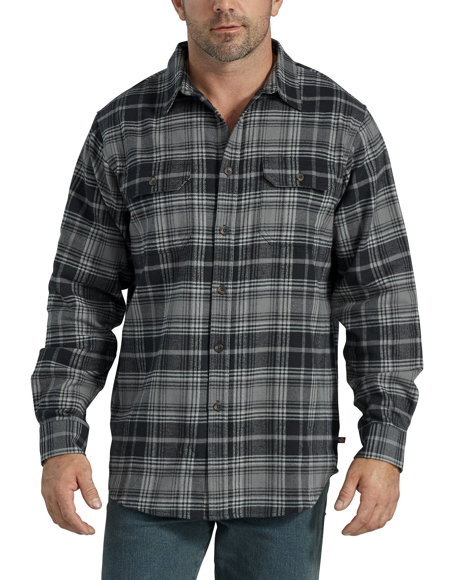 DIC-WL652 - Dickies Mens Heavyweight Long Sleeve Flannel Shirt
