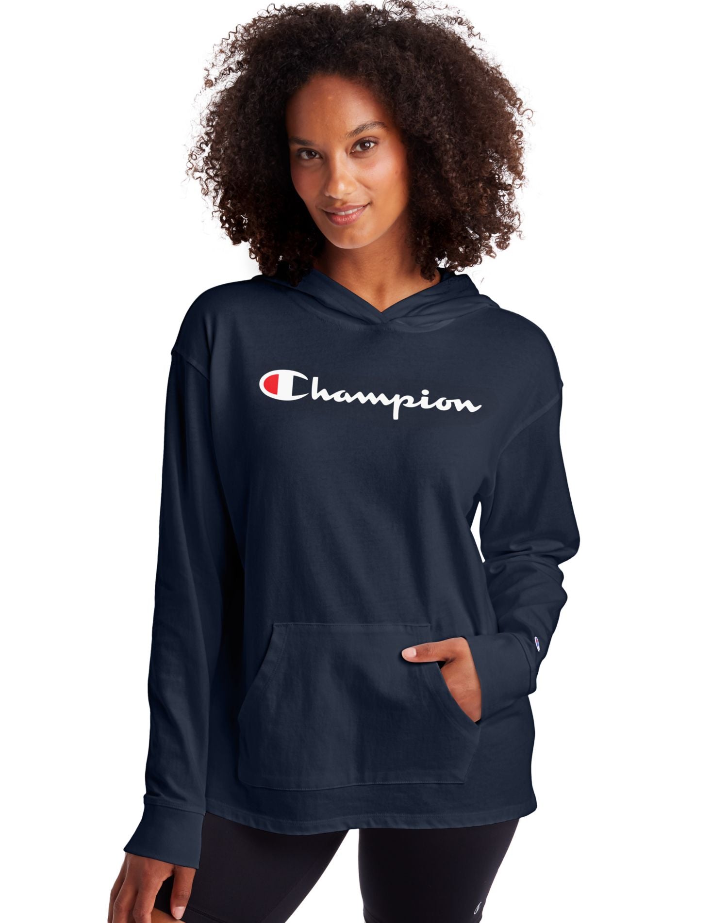 champion hoodie womens navy blue