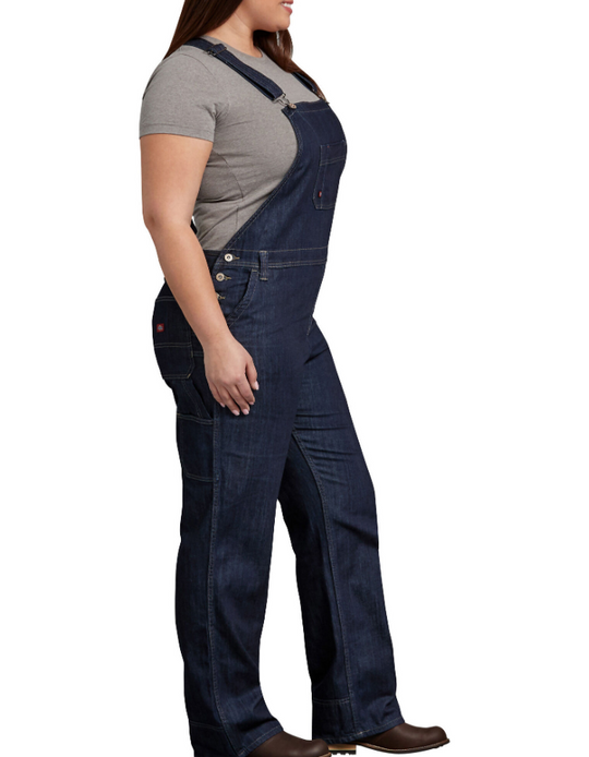 DIC-FBW206 - Dickies Womens Plus Size Relaxed Fit Straight Leg Bib Overalls