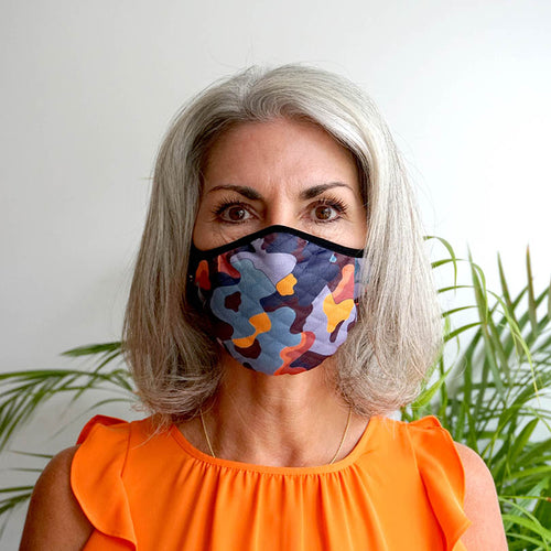 Coral Camouflage Face Mask