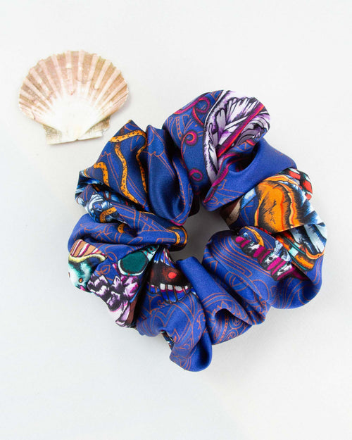 Dancing Jellyfish Blue Scrunchie