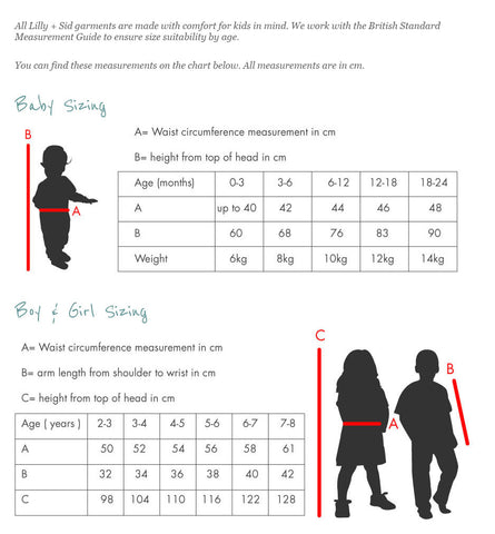 Size Guide – Lilly and Sid