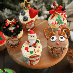 3d christmas cupcake liners