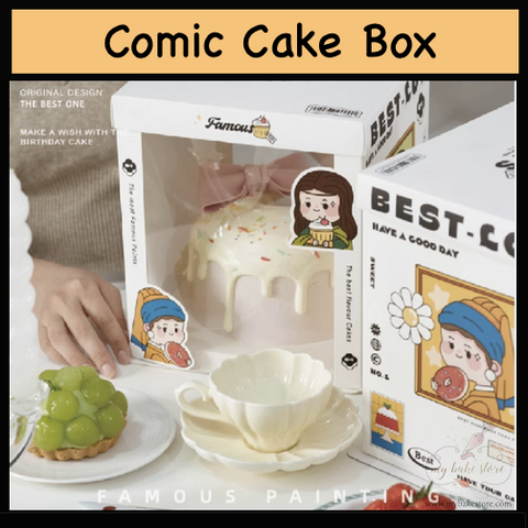 Cake box in Comic style 8 inch