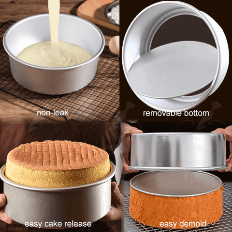 4/6/8/10 inch Silicone Round Cake Pan Tins Non-stick Baking Mould