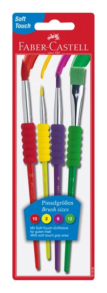 4Pc Soft Grip Paint Brushes