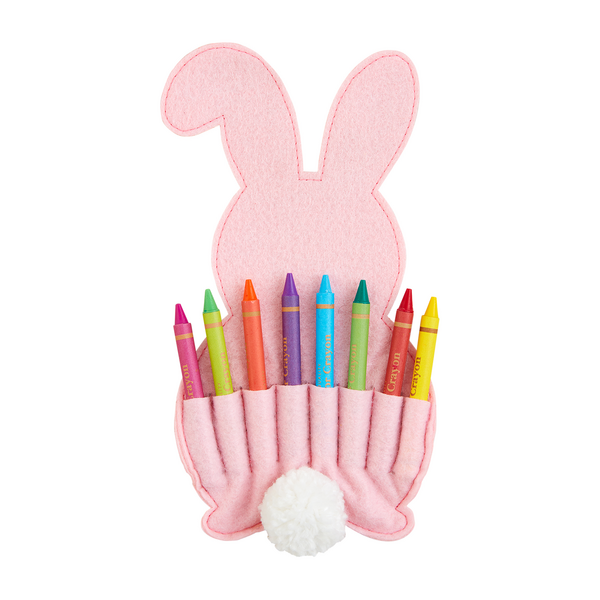 Mud Pie Crayon Holder Set - Pink Easter Bunny
