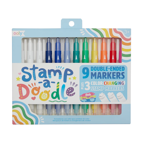 Ooly Confetti Stamp Double Ended Markers-Set of 9 – Olly-Olly