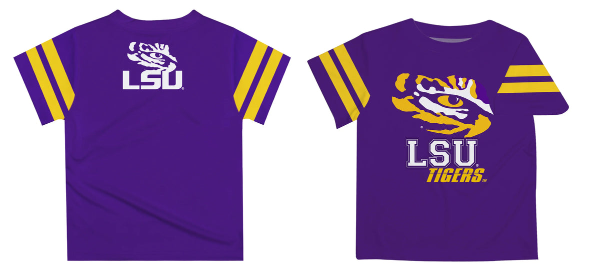 LSU Stripe Purple Boys Tee Shirt Short Sleeve – Olly-Olly