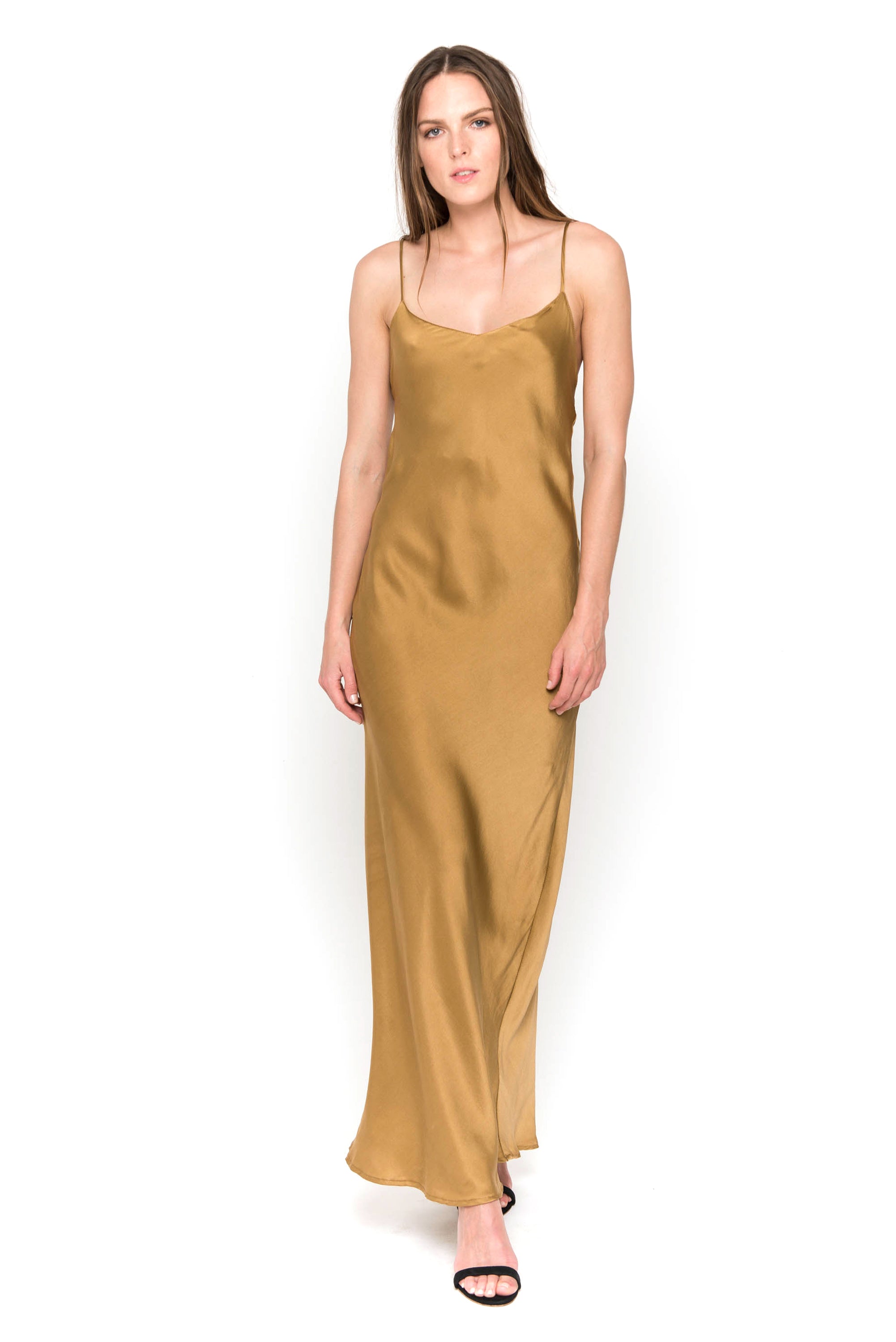 silk cami maxi dress