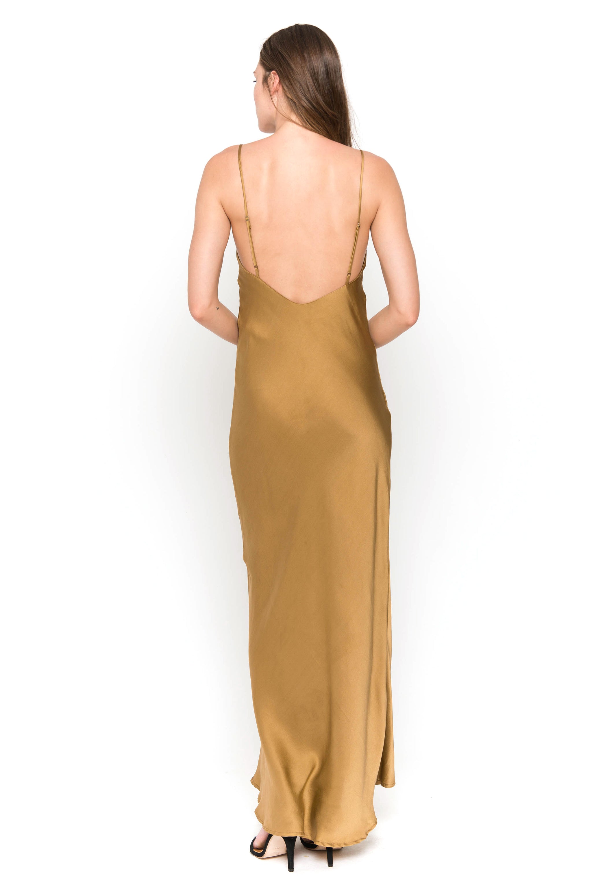 silk cami maxi dress