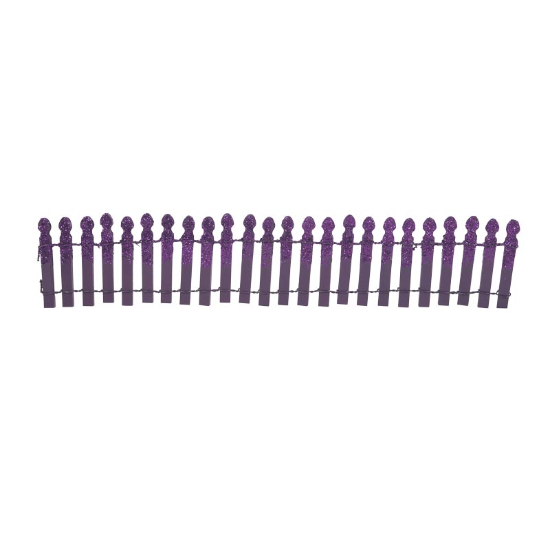 GHOULISH PURPLE GLITTER FENCE accessory