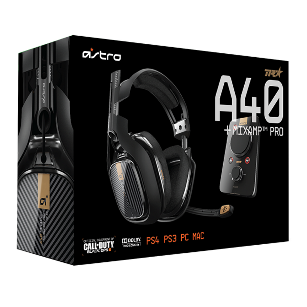 Astro A40 TR Gaming Headset + MixAmp Pro TR for PS4, PC, MAC ... - 