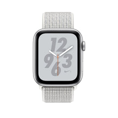 apple watch series 4 silver aluminium case with seashell sport loop