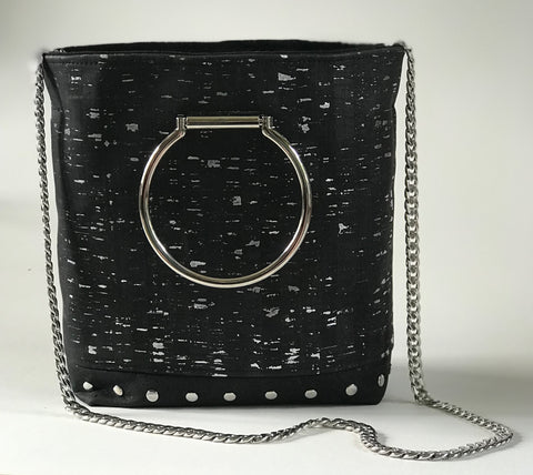 black with silver flecks glam bag