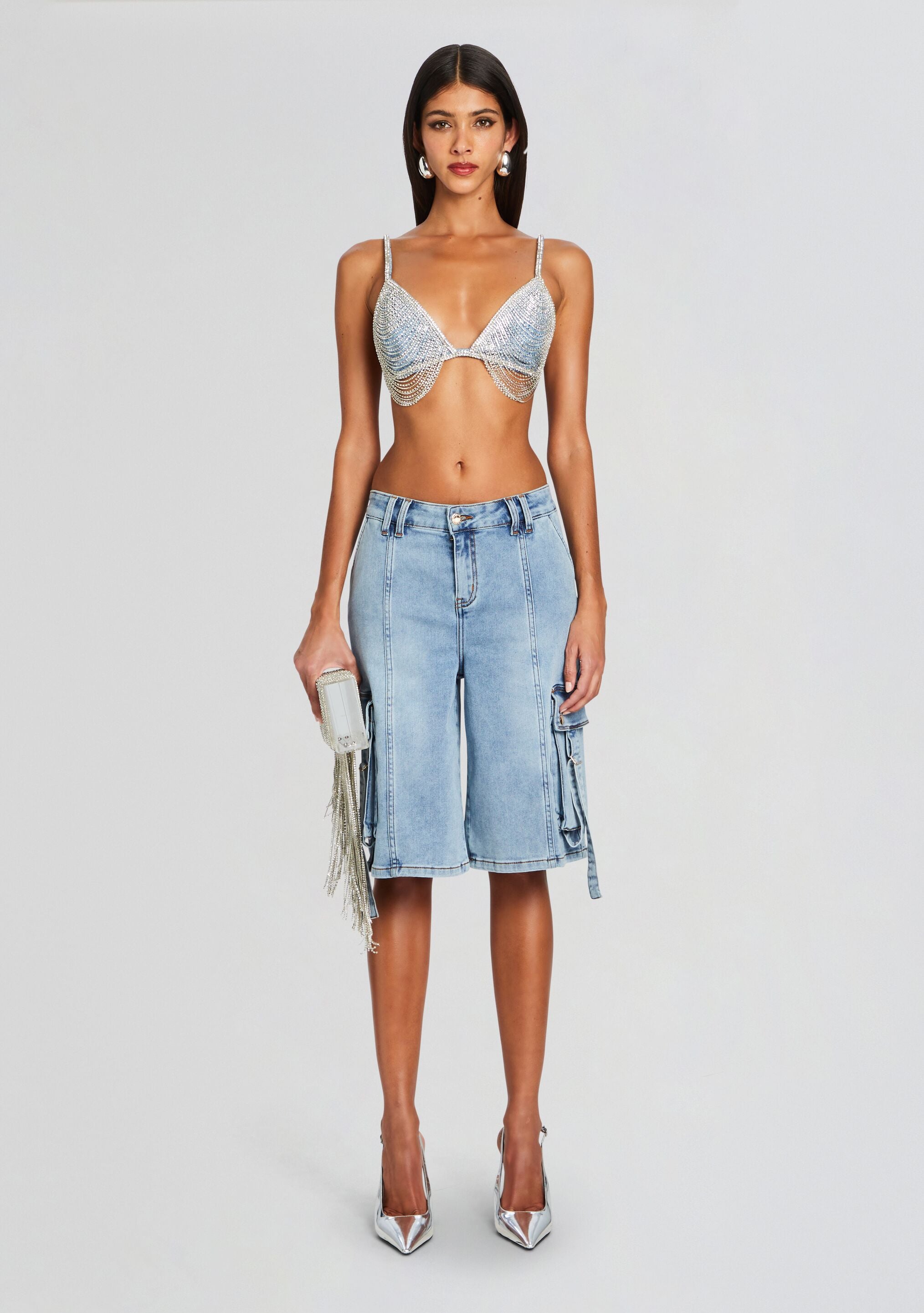 Sarta Cargo Denim Short