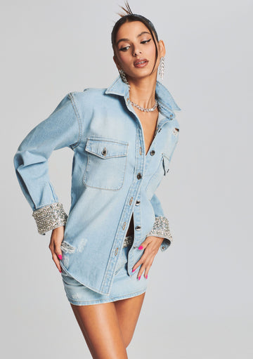 Retrofete button-up denim jacket - White