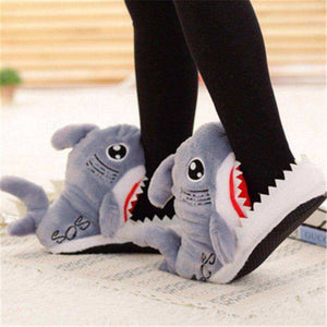 Ladies Home 2020 Fashion Fuzzy Shark Slippers