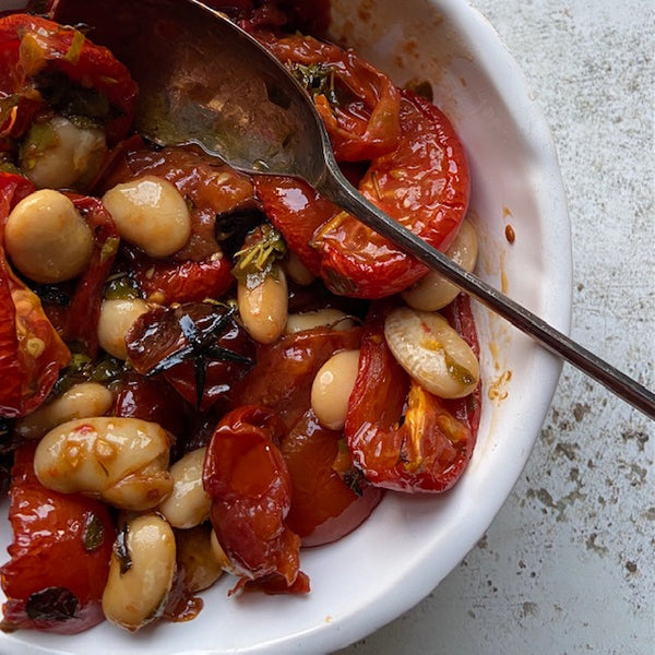 Roasted Tomatoes and Butterbeans