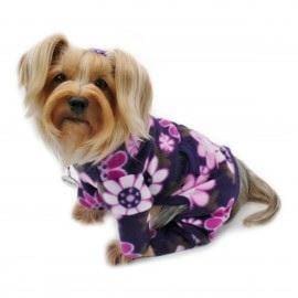 Midnight Garden Fleece Turtleneck Pajamas - Posh Pet Glamour Boutique
